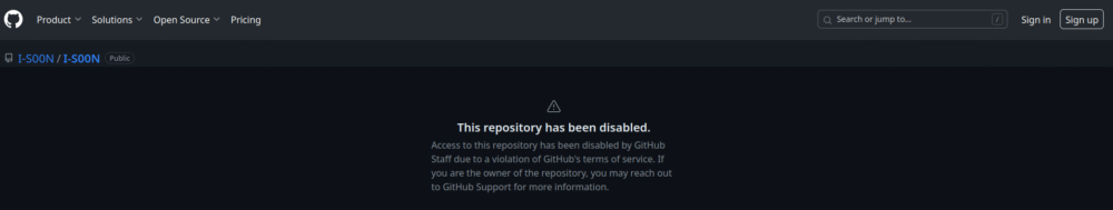 Niedostępny projekt GitHub
