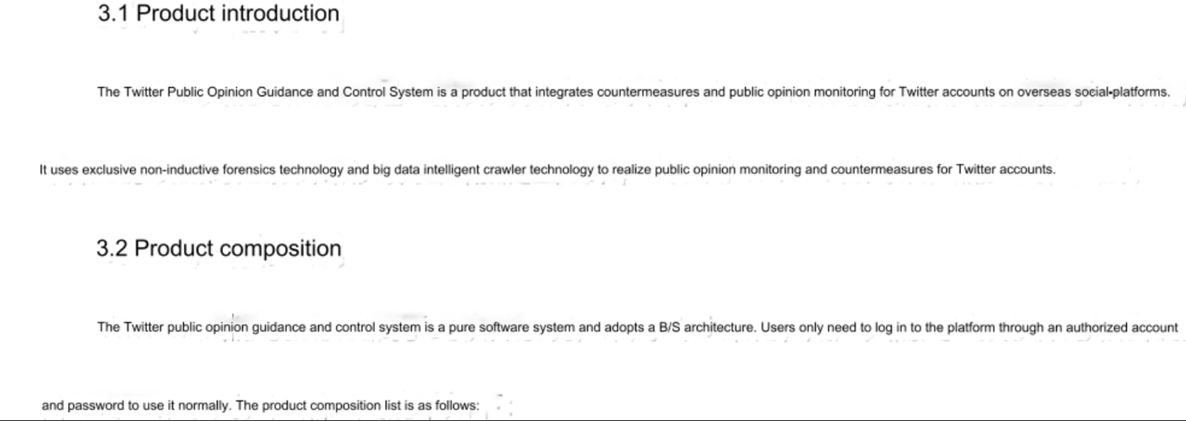 Fragment białej księgi na temat kontroli i manipulacji opiniami na Twitterze